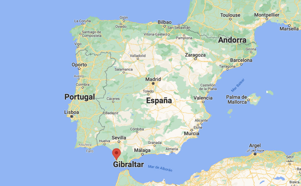 Chiclana de la Frontera en el mapa de España